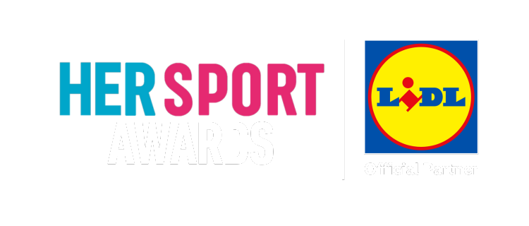 White Her Sport Awards x Lidl Title Partner Logo