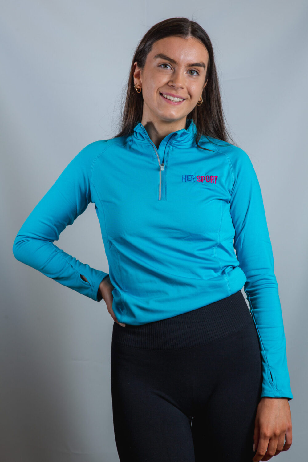 Blue Quarter Zip