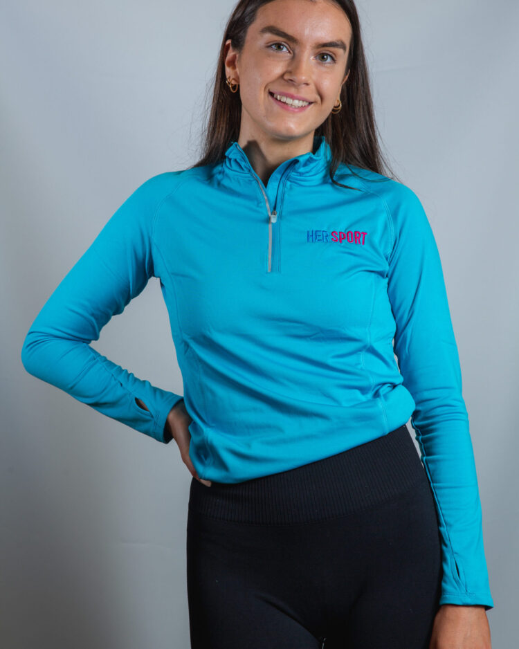 Blue Quarter Zip