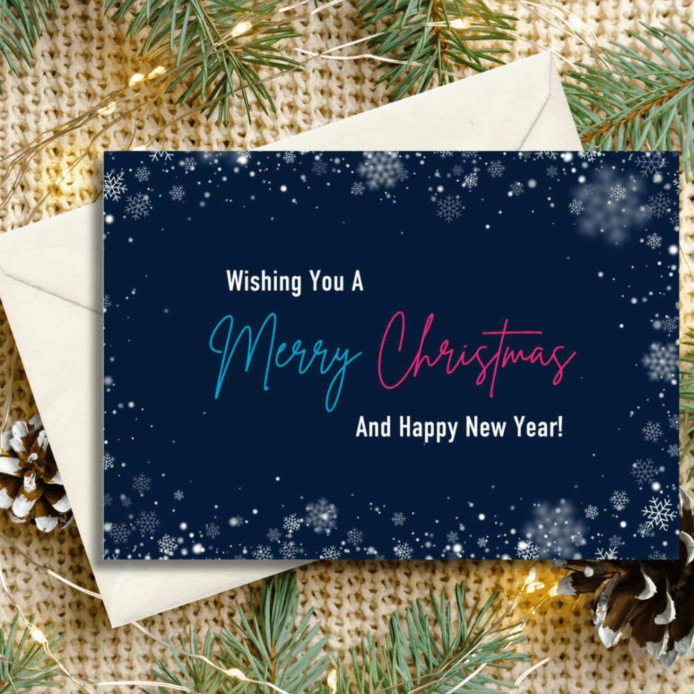 Her Sport Navy Christmas Card